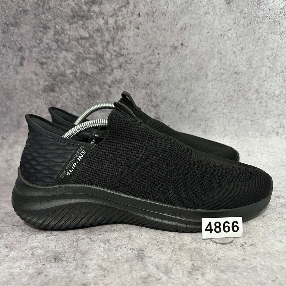 Skechers Ultra Flex 3.0 Smooth Step Mens 10 Black Slip-Ins Sneakers 232450W Wide